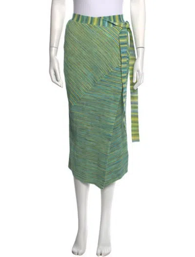 Pre-owned Simkhai Striped Midi Length Skirt In Blue