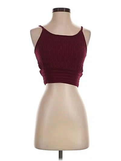 Pre-owned Simkhai Tank Top Burgundy Halter Neckline Tops