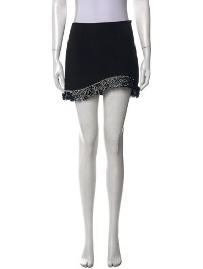 Pre-owned Simkhai Tweed Pattern Mini Skirt In Blue/white