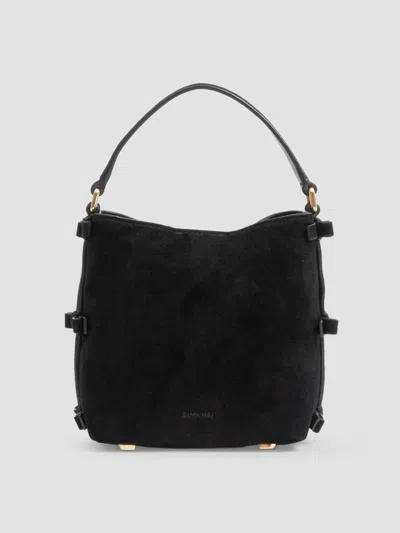 Simkhai Women's Beau Mini Suede Bucket Bag In Black