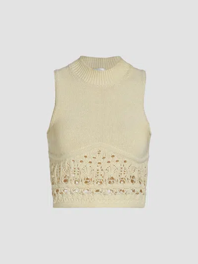 Simkhai Women's Clarita Macramé Tank Top In Cream