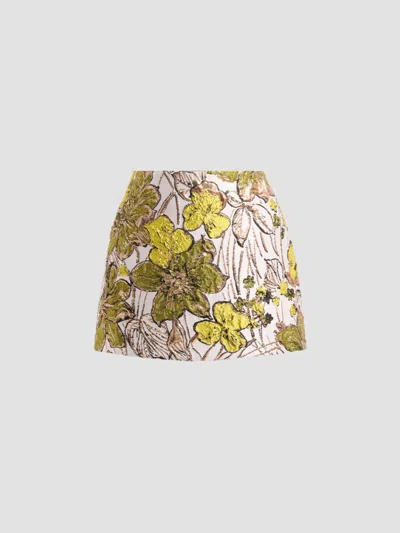 Simkhai Women's Elisa Floral Jacquard A-line Mini Skirt In Multi