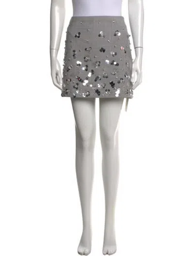 Pre-owned Simkhai Wool Mini Skirt In Grey