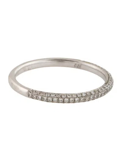 Pre-owned Simon G 18k Diamond Pave Band Ring In Multicolor