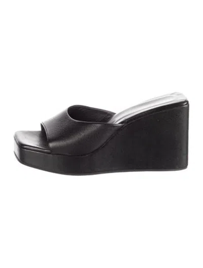 Pre-owned Simon Miller Leather Slides In Black