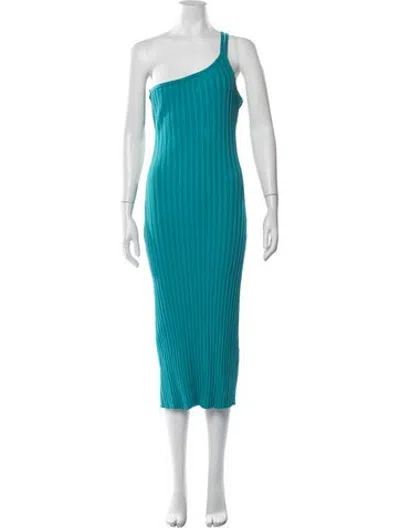 Pre-owned Simon Miller One-shoulder Midi Length Dress In Blue