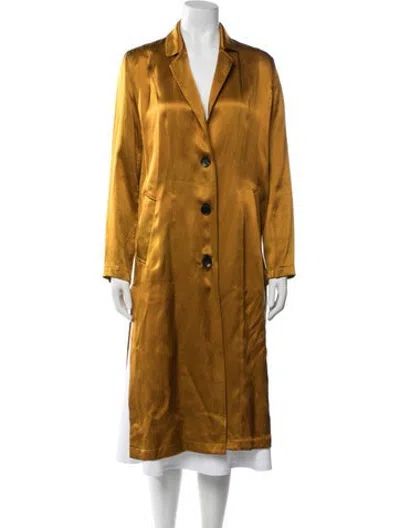 Pre-owned Simon Miller Silk Coat In Yellow