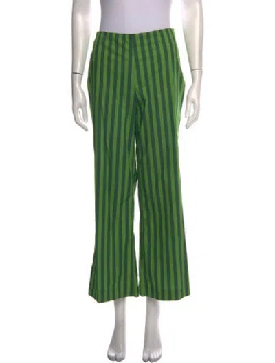 Pre-owned Simon Miller Striped Wide Leg Pants In Green