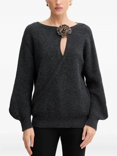 Simona Corsellini Appliqué-detail Sweater In Black
