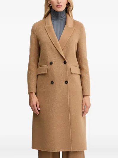 Simona Corsellini Double-breasted Coat In Brown