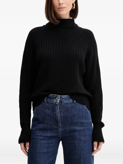 Simona Corsellini Ribbed Turtleneck Sweater In Black