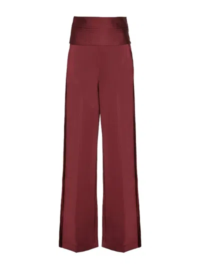 Simona Corsellini Trousers  With Stick In Burgundy