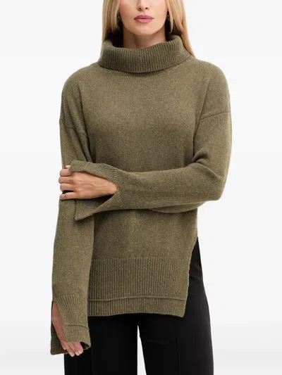 Simona Corsellini Turtleneck Sweater In Animal Print