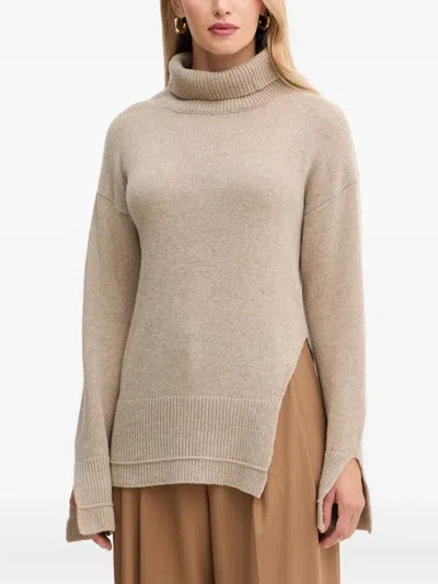 Simona Corsellini Turtleneck Sweater In Brown