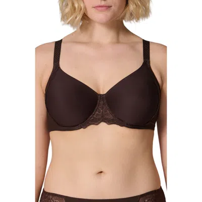 Simone Perele Caresse Underwire Minimizer Bra In Brown