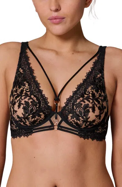 Simone Perele Fantasme Underwire Triangle Bra In Black