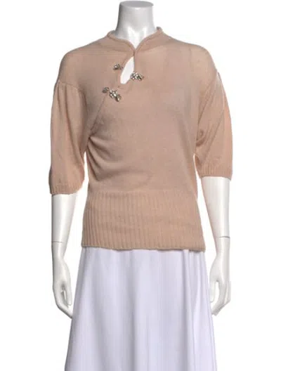 Pre-owned Simone Rocha Cashmere Mock Neck Sweater In Neutrals