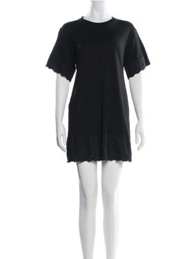 Pre-owned Simone Rocha Crew Neck Mini Dress In Black