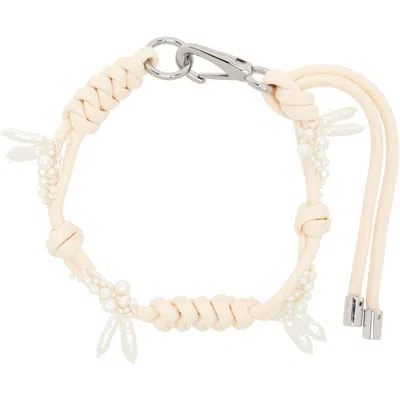 Simone Rocha Crystallised Rope Necklace In Neutral
