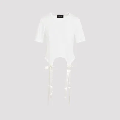 Simone Rocha Easy T-shirt With Bow Tails In Nude & Neutrals