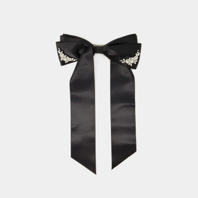 Simone Rocha Embellished Bow Hairclip -  - Satin - Black