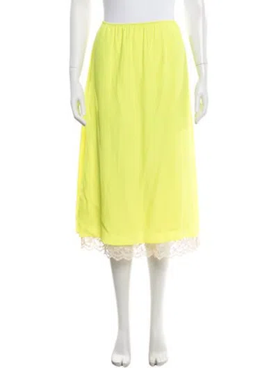 Pre-owned Simone Rocha Embroidered Accent Midi Length Skirt In Green