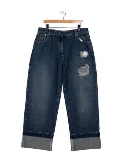 Pre-owned Simone Rocha High-rise Wide Leg Jeans In Blue