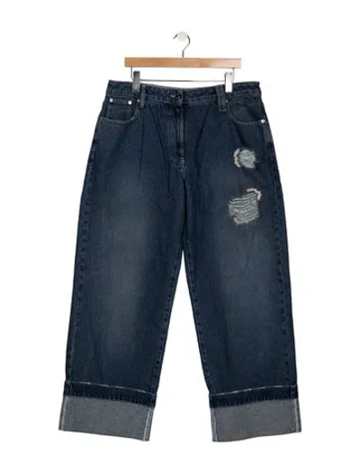 Pre-owned Simone Rocha High-rise Wide Leg Jeans In Blue