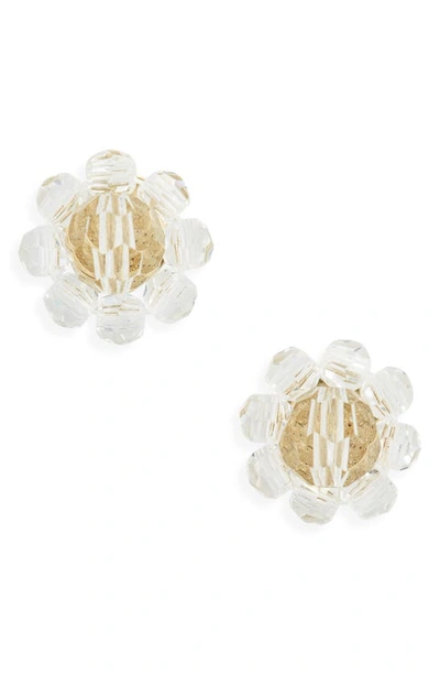 Simone Rocha Mini Daisy Crystal Stud Earrings