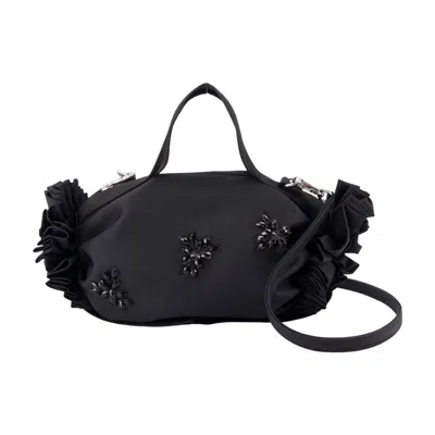 Simone Rocha Mini Double Ribbon Rosette Purse -  - Nylon - Black