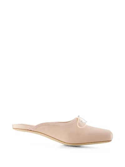 Simone Rocha Pointe Satin Mules In Multi