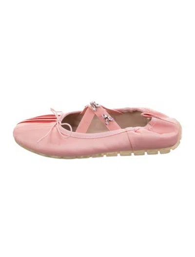 Pre-owned Simone Rocha Satin Ballet Flats In Pink