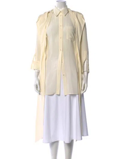 Pre-owned Simone Rocha Silk Long Sleeve Blouse In Neutrals