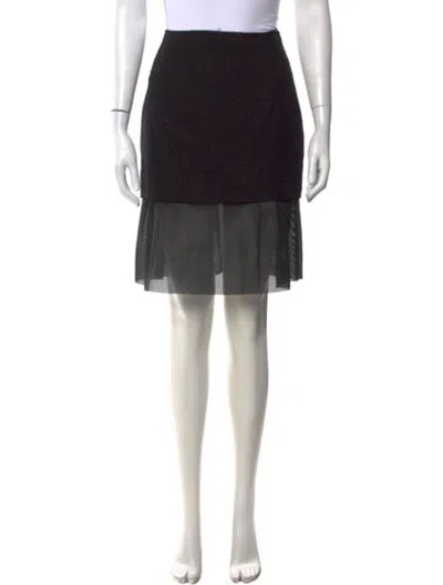 Pre-owned Simone Rocha Tweed Pattern Mini Skirt In Black