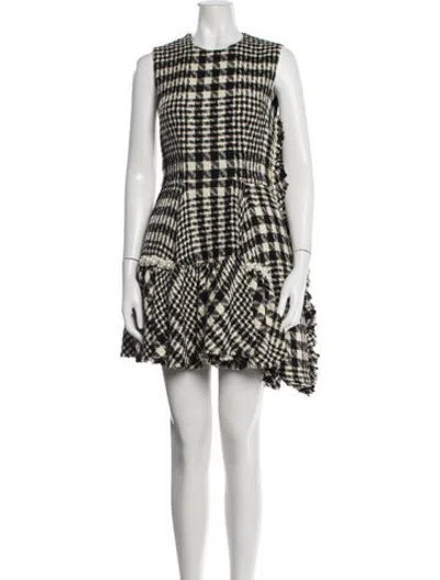 Pre-owned Simone Rocha Wool Mini Dress In Neutrals