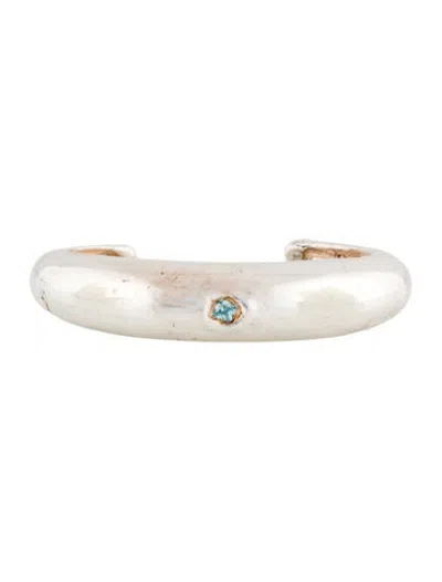 Pre-owned Simuero Cubic Zirconia Delfina Cuff Bracelet, 6.25" In Multicolor