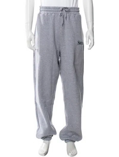 Pre-owned Sinclair Embroidered Accent Lounge Bottoms W/ Tags In Grey