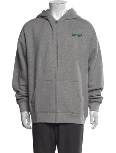 Pre-owned Sinclair Open Front Long Sleeve Hoodie W/ Tags In Grey