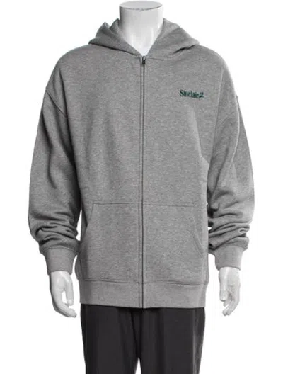 Pre-owned Sinclair Open Front Long Sleeve Hoodie W/ Tags In Grey