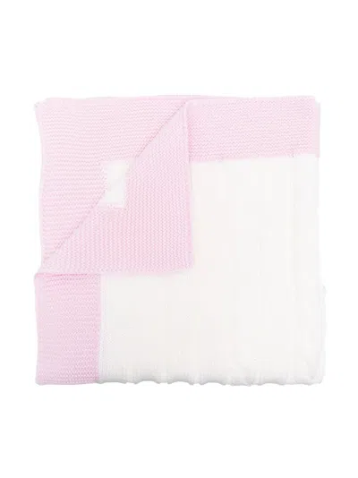 Siola Babies' Cable-knit Merino-wool Scarf In White