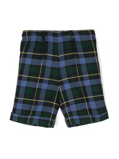 Siola Kids' Ulivo Check-pattern Shorts In Blue