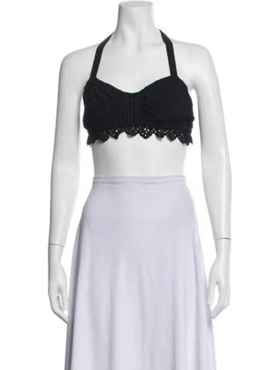 Pre-owned Sir Halterneck Sleeveless Crop Top In White
