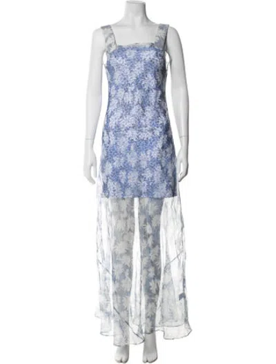 Pre-owned Sir Silk Long Dress In Blue