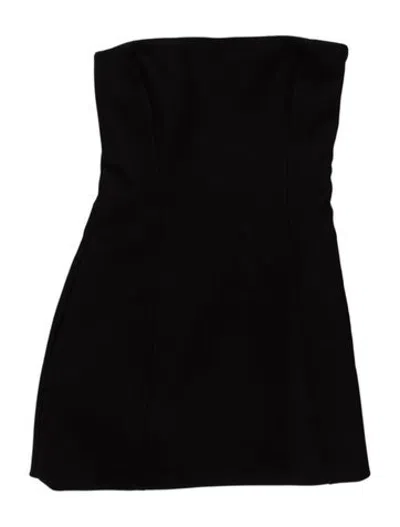 Pre-owned Sir Strapless Mini Dress In Black