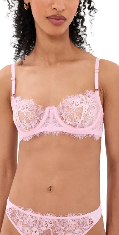 Skarlett Blue Entice Balconette Lace Bra Strawberry Cream In Pink