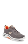 Skechers Go Walk Arch Fit 2.0 Sneaker In Charcoal/ Orange