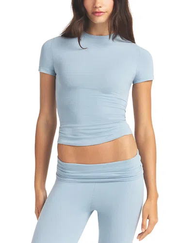 Skims Cotton Jersey Tee In Fog