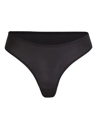 Skims Elastic-waistband Thong In Black
