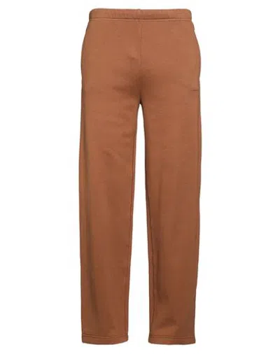 Skims Man Pants Brown Size L Cotton, Polyester