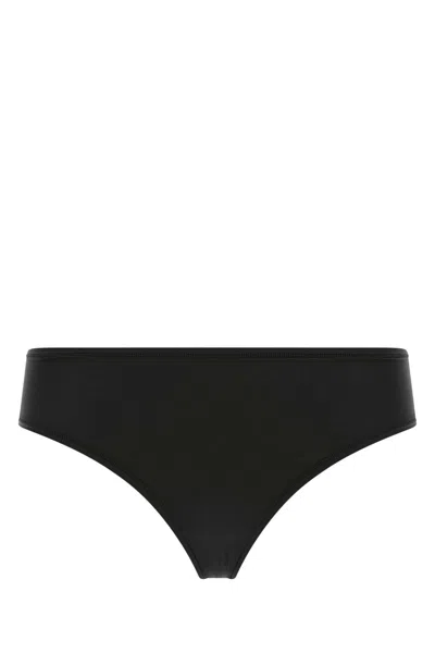 Skims Onyx Stretch Nylon Mini Thong In Black